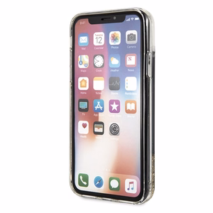Karl Lagerfeld Karl Logo Glitter iPhone X/Xs kotelo - Musta