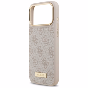 Guess 4G Logo Plate MagSafe suojakuori iPhone 17 Pro Max - pinkki