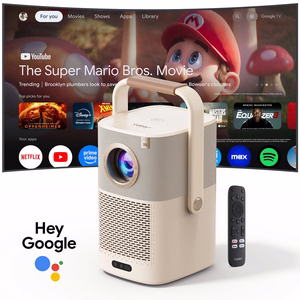 Yaber T2 Plus GTV 1080p 450 ANSI -multimediaprojektori akulla, Google TV, JBL ja Dolby Audio, beige