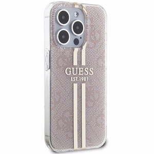 Guess suojakuori iPhone 14 Pro Max GUHCP14XH4PSEGP 4G Gold Stripe vaaleanpunainen