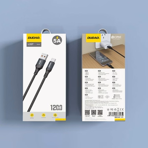 Dudao L3ST USB-A–USB-C-kaapeli, 5 A, 2,0 m, musta
