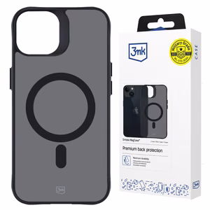 3mk Smoke MagCase MagSafe-tuella iPhone 15:lle - puoliläpinäkyvä