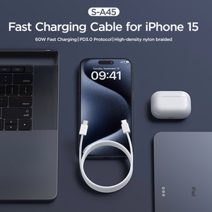Joyroom S-A45 60W USB-C to USB-C 1.0m valkoinen kaapeli