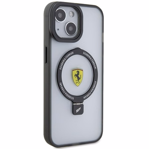 Ferrari FEHMP15SUSCAH iPhone 15 6.1 läpinäkyvä kovakuori Ring Stand 2023 Collection MagSafe