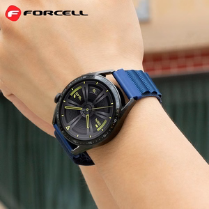 Hihna Samsung Galaxy Watch:lle Forcell F-Design FS05 polyesterikuitu solki 22 mm laivastonsininen