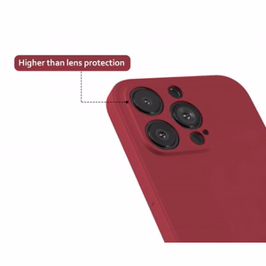 Phone Case "Liquid Silicone Edge" for Xiaomi 12 / 12X / 12S (Dark Red Rose)