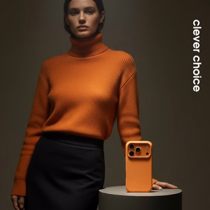 Crong Color Cover Magnetic MagSafe suojakuori iPhone 17 Pro -laitteelle, oranssi