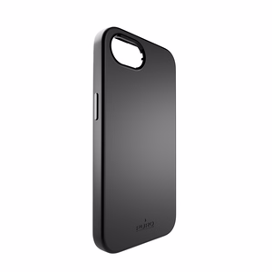 Puro nestesilikoni 'ICON MAG PRO' -suojakuori MagSafella, metallipainikkeilla ja kameran renkaalla iPhone 16E - musta