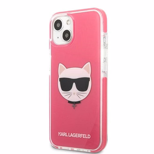 Karl Lagerfeld KLHCP13STPECPI iPhone 13 Mini 5.4" kovakuori fuksia Choupette Head