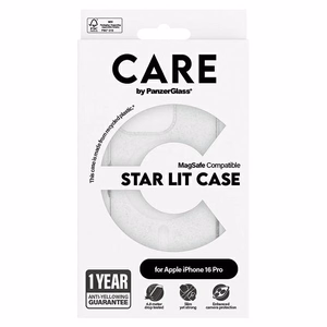 CARE by PanzerGlass Flagship Star Lit suojakuori iPhone 16 Pro 6.3' valkoinen/valkoinen MagSafe 1342