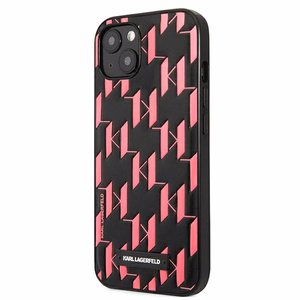 Karl Lagerfeld KLHCP13SMNMP1P iPhone 13 mini 5,4 "kovakotelo vaaleanpunainen / vaaleanpunainen Monogrammi plaketti