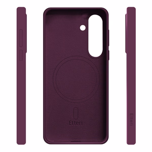 Etteri Silicone Mag -suojakuori Samsung Galaxy A57 5G -malleille, tumma kirsikanpunainen