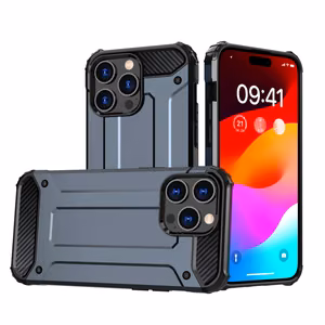 iPhone 15 Pro Hybrid Armor Suojakuori - sininen