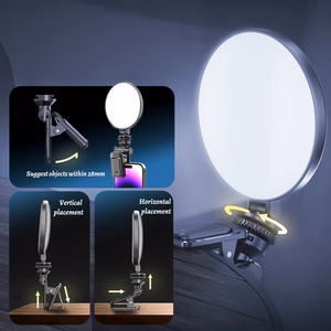 Blavec Selfie Ring lamppu Aura Mini LED P-60 pidike (LPP60-KLB) musta