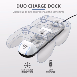 Trust GXT 250 Duo charging station for 2 PlayStation 5 controllers
