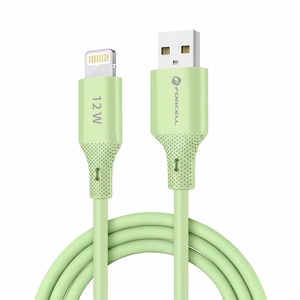 Kaapeli USB A - Lightning Forcell F-Energy 2,4A 12W Silikoninen 1 m C343 vihreä