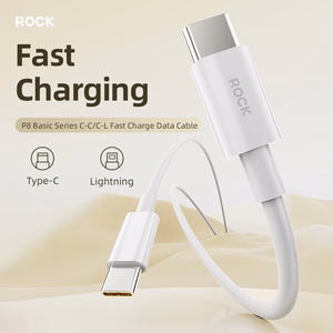 Rock kaapeli P8 Basic Series - Type C - Type C - PD 60W 3A 1 metri valkoinen