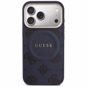 Guess Peony Hot Stamp MagSafe Suojakuori iPhone 17 Pro:lle - Sininen
