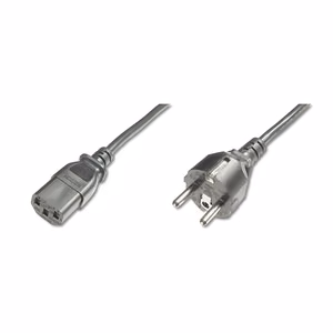 Digitus Power Cord Cable Power Cord, Schuko (CEE 7/7) - C13 M/F, H05VVF3G 0.75qmm Black