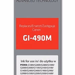 Activejet AC-G490M – magenta mustepullo, korvaa tuotteen Canon GI-490M, 70 ml, Supreme, 7000 sivua