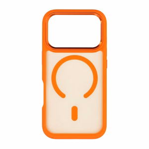 Suojakuori laitteelle iPhone 18 Pro / 17 Pro: Forcell F-Protect Smoke Hybrid Premium, MagSafe-yhteensopiva, väri: oranssi