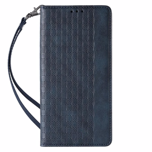 Magneetti hihna tapauksessa iPhone 12 Pro Max pussi lompakko + Mini Lanyard riipus sininen sininen