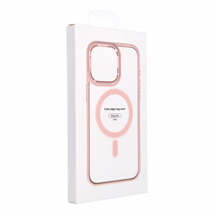 Suojakuori iPhone 14 PRO MAX:lle Color Edge Mag Cover yhteensopiva MagSafe vaaleanpunainen