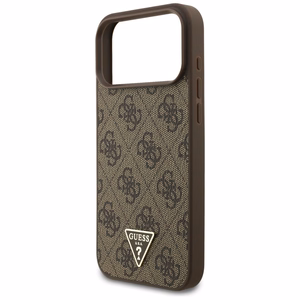 Guess 4G Strap Triangle Logo MagSafe -suojakuori iPhone 17 Pro Max - ruskea