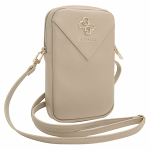 Guess Laukku GUWBZPGSTEGDtummanbeige/beige Zip Triangle 4G