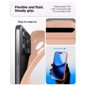 Spigen Liquid Air -suojakuori iPhone 18 Pro Max / 17 Pro Max -malleille, vaaleanpunainen
