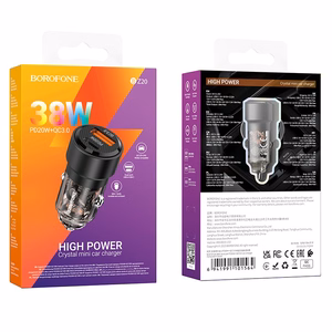 Autolaturi Borofone BZ20 PD20W+QC3.0 38W Musta