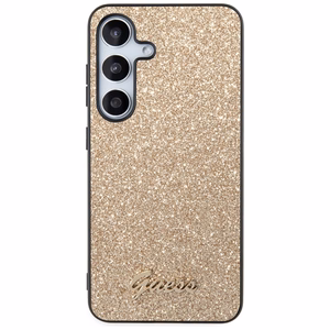 Guess Glitter Script case for Samsung Galaxy S24 - gold