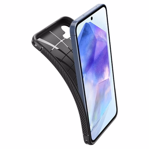 Spigen Rugged Armor suojakuori laitteelle Samsung Galaxy A55 5G, mattamusta