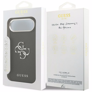Guess Grained Big 4G Classic Logo -suojakuori iPhone 17 Air - musta