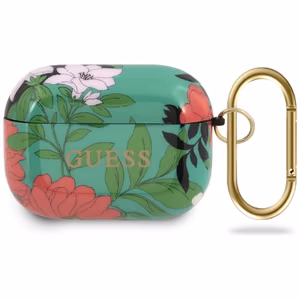 Guess GUACAPTPUBKFL01 AirPods Pro -suojus vihreä/vihreä N.1 Flower Collection -mallisto