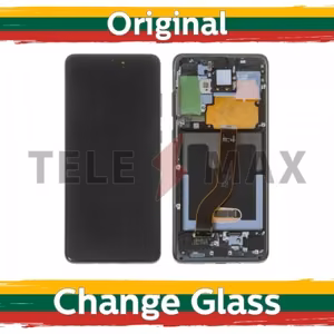 LCD-näyttö yhteensopiva Samsung G986 (G985) S20 Plus / Cosmic Black / alkuperäinen (Uudistettu: Telemax)