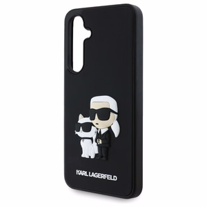 Karl Lagerfeld 3D Rubber Karl&Choupette Case for Samsung Galaxy S24 FE - Black