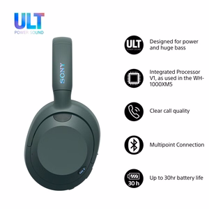 Sony ULT WEAR – langattomat Bluetooth-kuulokkeet ULT POWER SOUND -äänellä, syvällä bassolla, melunvaimennuksella ja jopa 30 h akulla