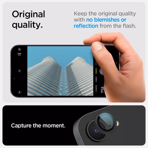 Spigen Optik Pro Glas.tR "EZ Fit" Camera Protector 2-Pack for iPhone 16E Black