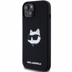 Karl Lagerfeld Silicone Choupette Head MagSafe silikoninen suojakuori iPhone 15 Plus / 14 Plus:lle - musta