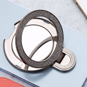 Puhelinteline CIRCLE MIRROR - tarttuva - musta