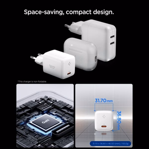Spigen EE451EU Essential USB-C 45W seinälaturi - valkoinen