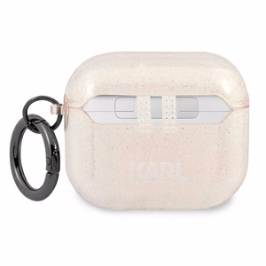 Karl Lagerfeld tapauksessa Airpods 3 KLA3UCHGD kulta Glitter Choupette