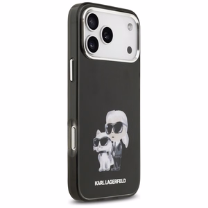 Karl Lagerfeld IML Aquarelle Karl & Choupette & Logo MagSafe Suojakuori iPhone 17 Pro:lle - musta
