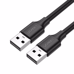 Ugreen USB 2.0 -kaapeli (uros) - USB 2.0 (uros) 1m musta (US128 10309)