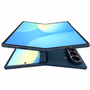 Spigen AirSkin Aramid MagFit MagSafe suojakuori mallille Samsung Galaxy Z Fold 8 Ultra – tummansininen