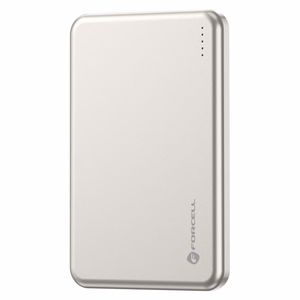 Forcell F-Energy Slim F5K9 -varavirtalähde, MagSafe-yhteensopiva, 5000 mAh, 15 W, QC 4.0, PD 3.0, Cloud Dancer
