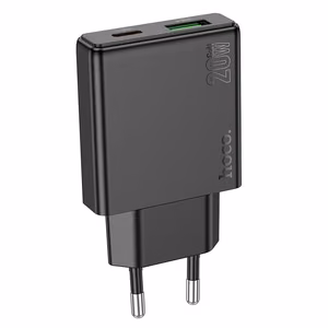 Puhelinlaturi Hoco Slim USB A + USB C QC3.0 PD 3A 20W N38 musta