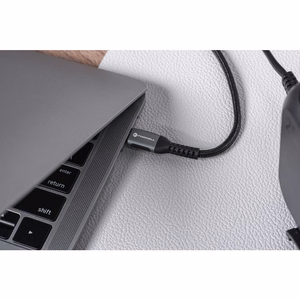 Kaapeli USB C - USB C Forcell F-Energy QC4.0 PD 5A 100W Cafule 3 m C260 musta