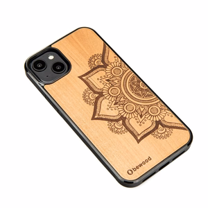 Bewood Mandala Apple Tree Puinen Suojakuori iPhone 14 Plus:lle - Vaalea Ruskea